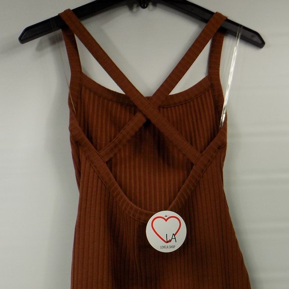LoveLA Lexi Cross Strap Mini Dress Size L NWT - Picture 3 of 12